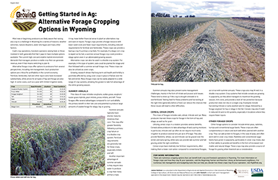 Graphic of Getting Started in Ag article