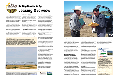 Graphic of Getting Started in Ag article