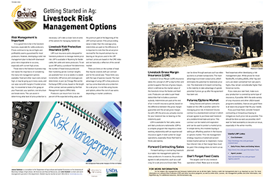 Graphic of Getting Started in Ag article