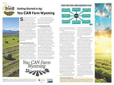 Graphic of Getting Started in Ag article